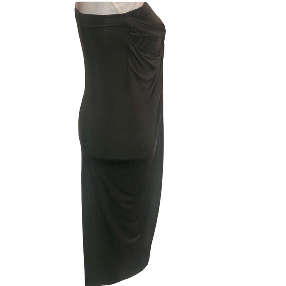 Women’s Strapless Asymmetrical Wrap Dress - Picture 6 of 14